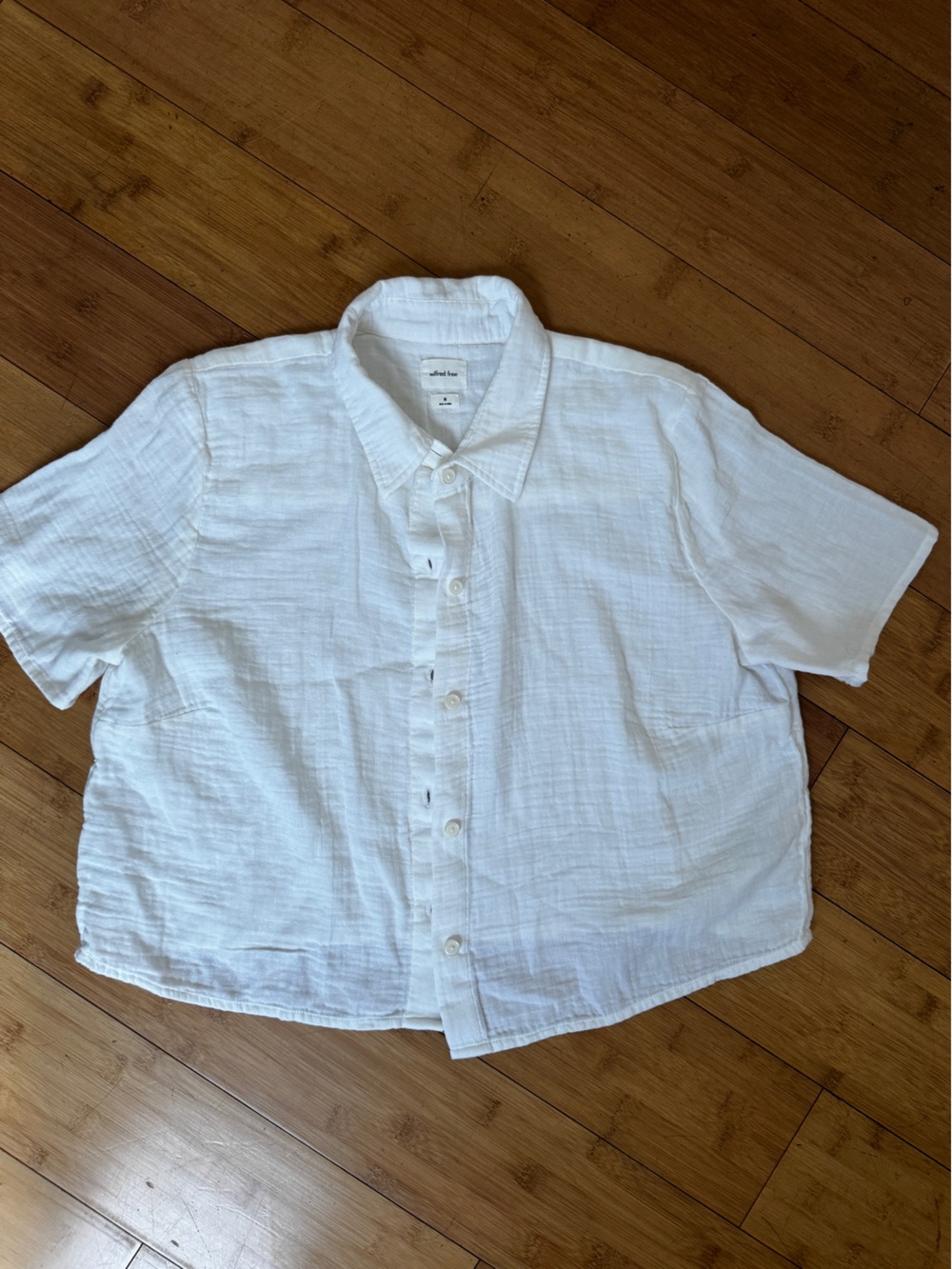 WILFRED FREE cropped cotton button down